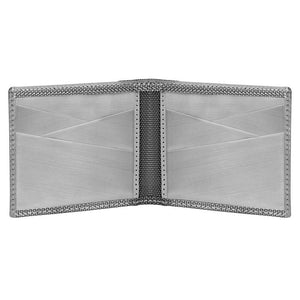 Herringbone - Steel Billfold Wallet