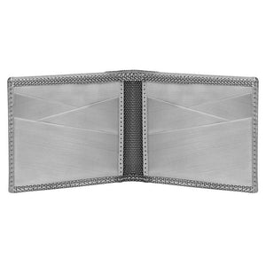 Silver - Steel Billfold Wallet