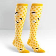 Load image into Gallery viewer, Bees Knees - Women&#39;s Knee High Socks - Sock It To Me
