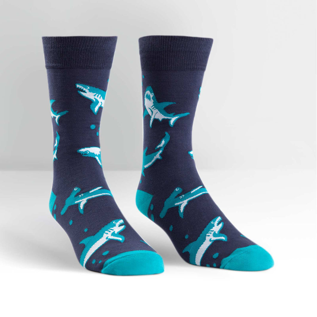 Shark Attack - Men's Crew Socks - Sock It To Me