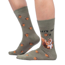 Load image into Gallery viewer, Let&#39;s Get Nuts - Men&#39;s Crew Socks - Sock It To Me
