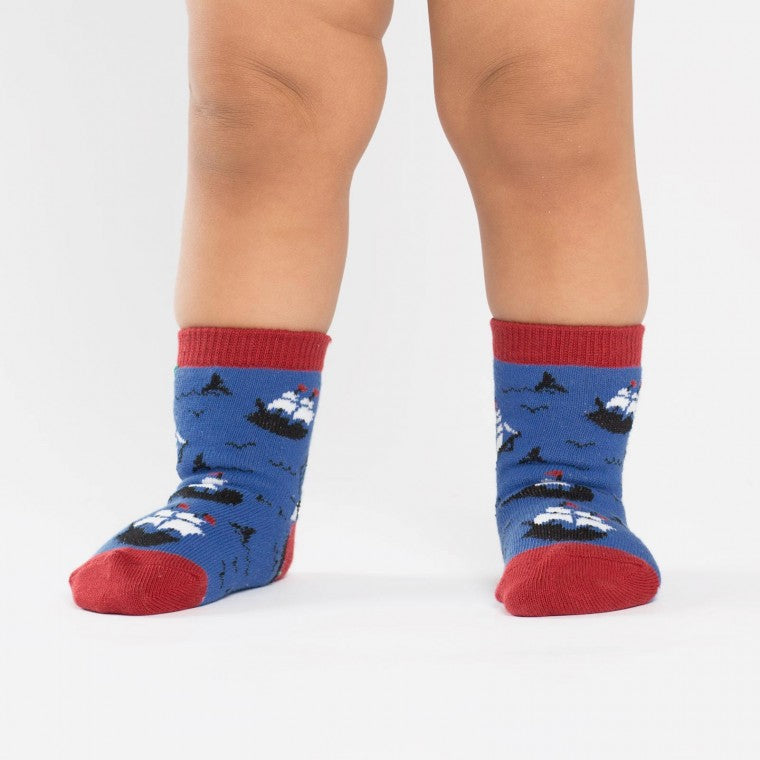 Ship Shape - Toddler Crew Socks Ages 1-2 - Sock It To Me