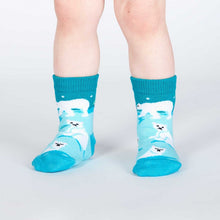 Load image into Gallery viewer, Polar Bear Stare - Toddler Crew Socks Ages 1-2 - Sock It To Me
