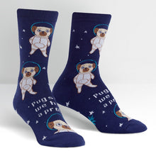 Load image into Gallery viewer, Pugston, We Have A Problem - Women&#39;s Crew Socks - Sock It To Me
