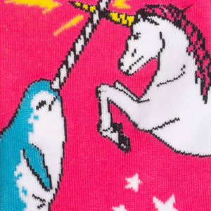 Unicorn vs. Narwhal - Women's Crew Socks - Sock It To Me