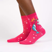 Load image into Gallery viewer, Unicorn vs. Narwhal - Women&#39;s Crew Socks - Sock It To Me
