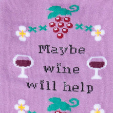 Load image into Gallery viewer, Maybe Wine Will Help - Women&#39;s Crew Socks - Sock It To Me
