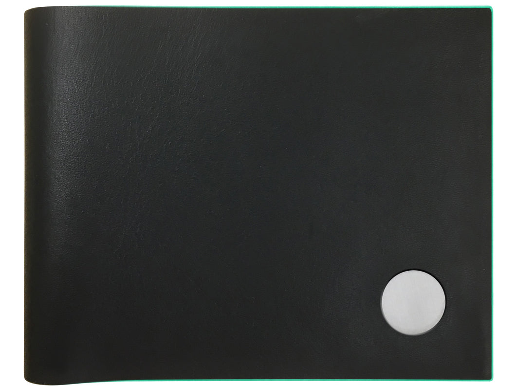Teal Edge - Steel & Leather Billfold Wallet
