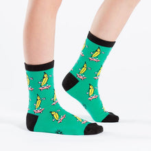 Load image into Gallery viewer, Peeling Out - Junior Crew Socks Ages (7-10) - Sock It To Me
