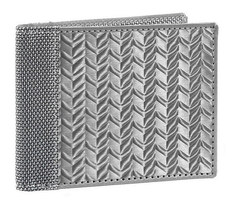 Herringbone - Steel Billfold Wallet