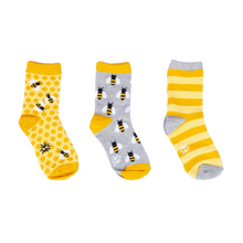 Load image into Gallery viewer, Bees Knees Kids Crew Socks Pack of 3 - Sock It To Me
