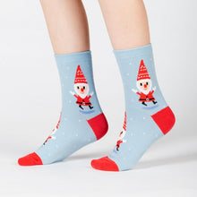 Load image into Gallery viewer, Santa Gnome - Junior Crew Socks (Ages 7-10) - Sock It To Me (Christmas)
