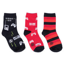 Load image into Gallery viewer, Game On Kids Crew Socks Pack of 3 - Sock It To Me
