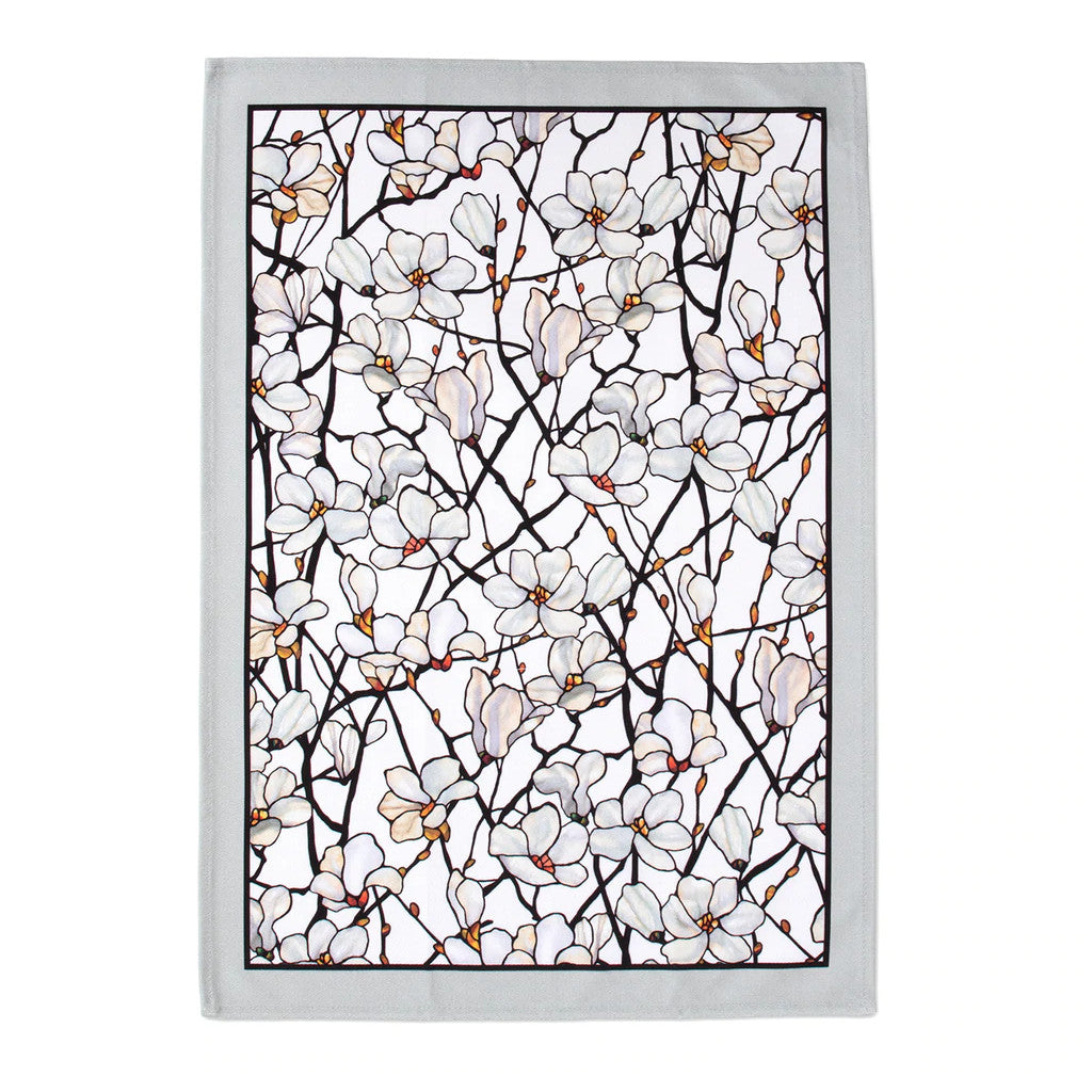 Tiffany Magnolia Window Tea Towel