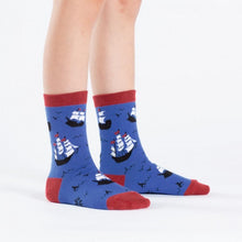 Load image into Gallery viewer, Ship Shape - Youth Crew Socks (Ages 3-6) - Sock It To Me
