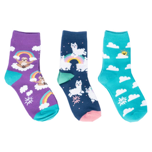 Sloth Dreams Kids Crew Socks Pack of 3 - Sock It To Me