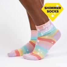Load image into Gallery viewer, Stay Golden - Turn Cuff Women&#39;s Crew Socks - Sock It To Me
